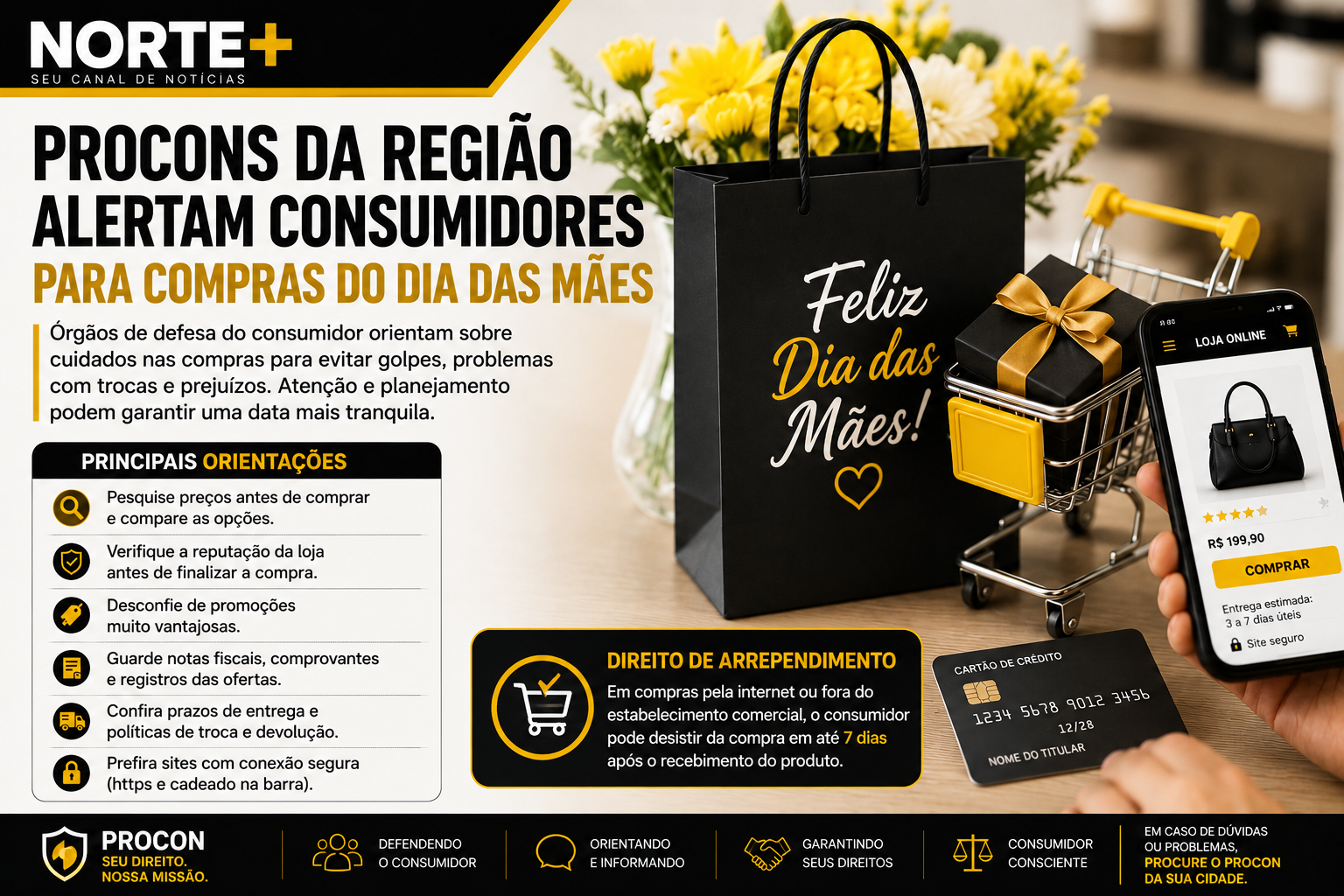 PROCONS DA REGIÃO ALERTAM CONSUMIDORES PARA COMPRAS DO DIA DAS MÃES